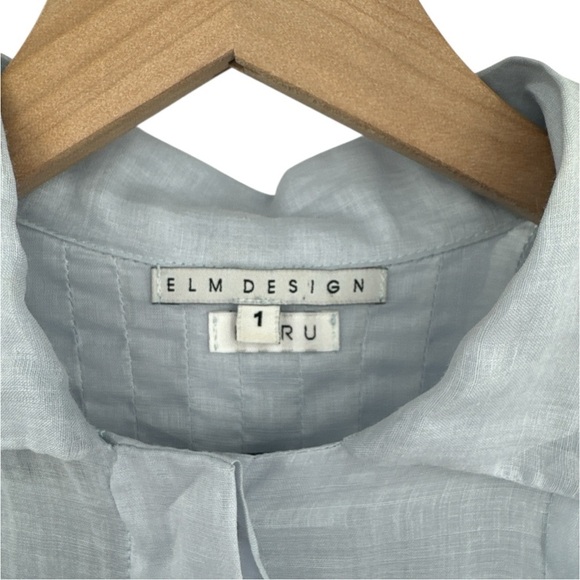 Elm Design by Matthildur Drapey Tunic Button Front Shirt - Light Blue - Small - Picture 2 of 5